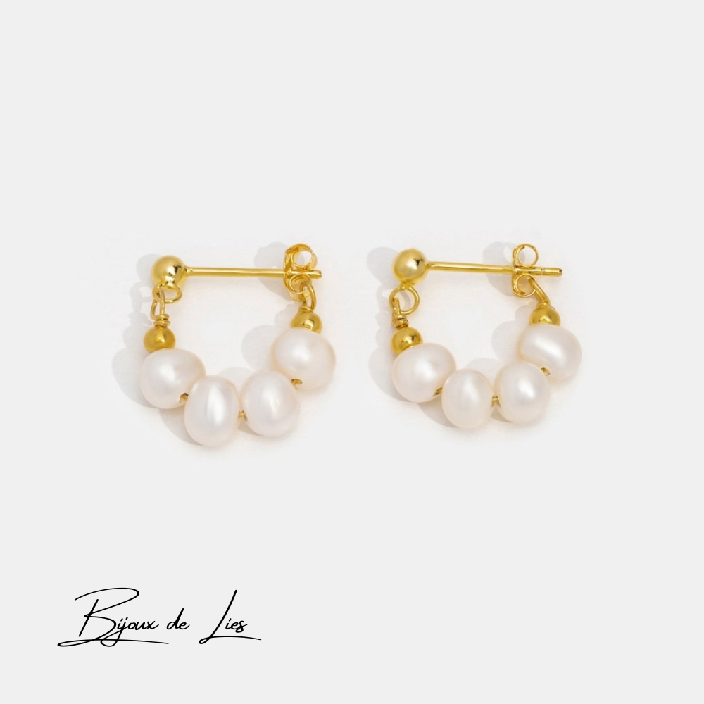 Boucles d'oreilles Celine en perles