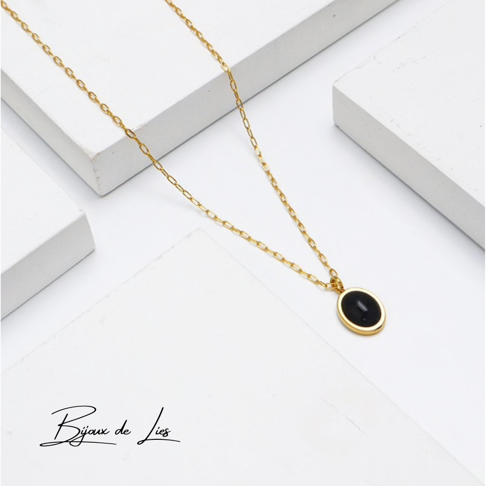 Collier d'onyx noir