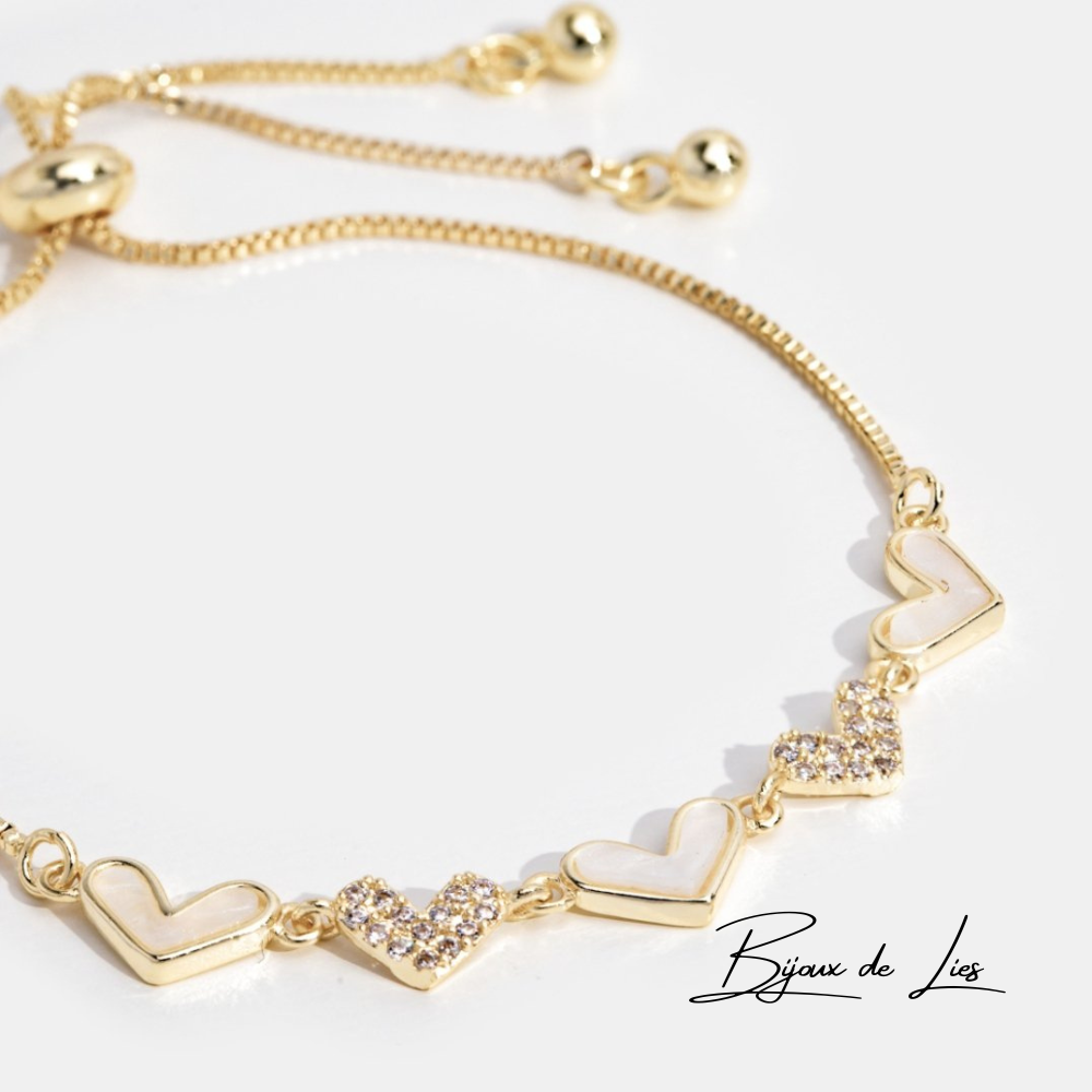 Bracelet cœur Estelle en cristal