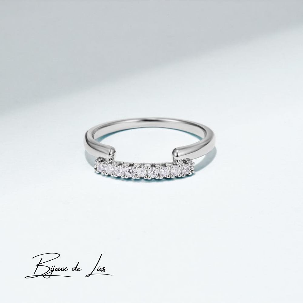 Bague en argent et cristal Elise