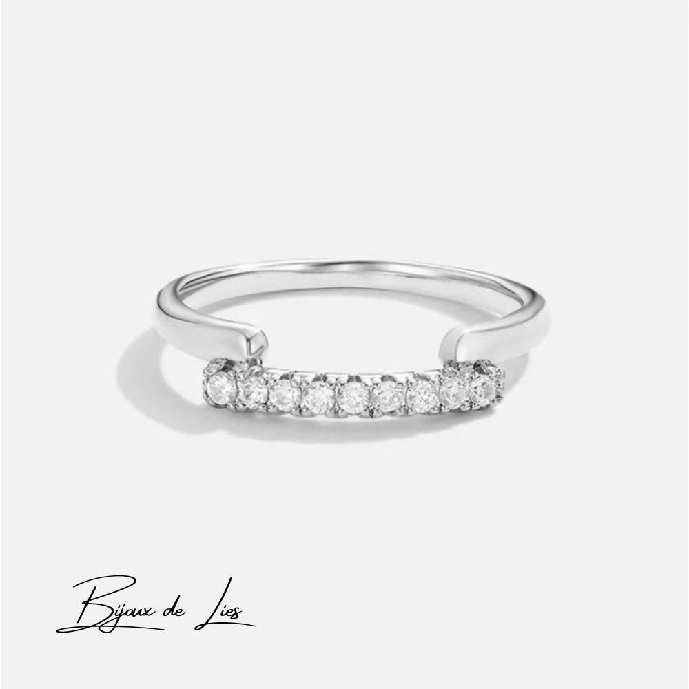 Bague en argent et cristal Elise