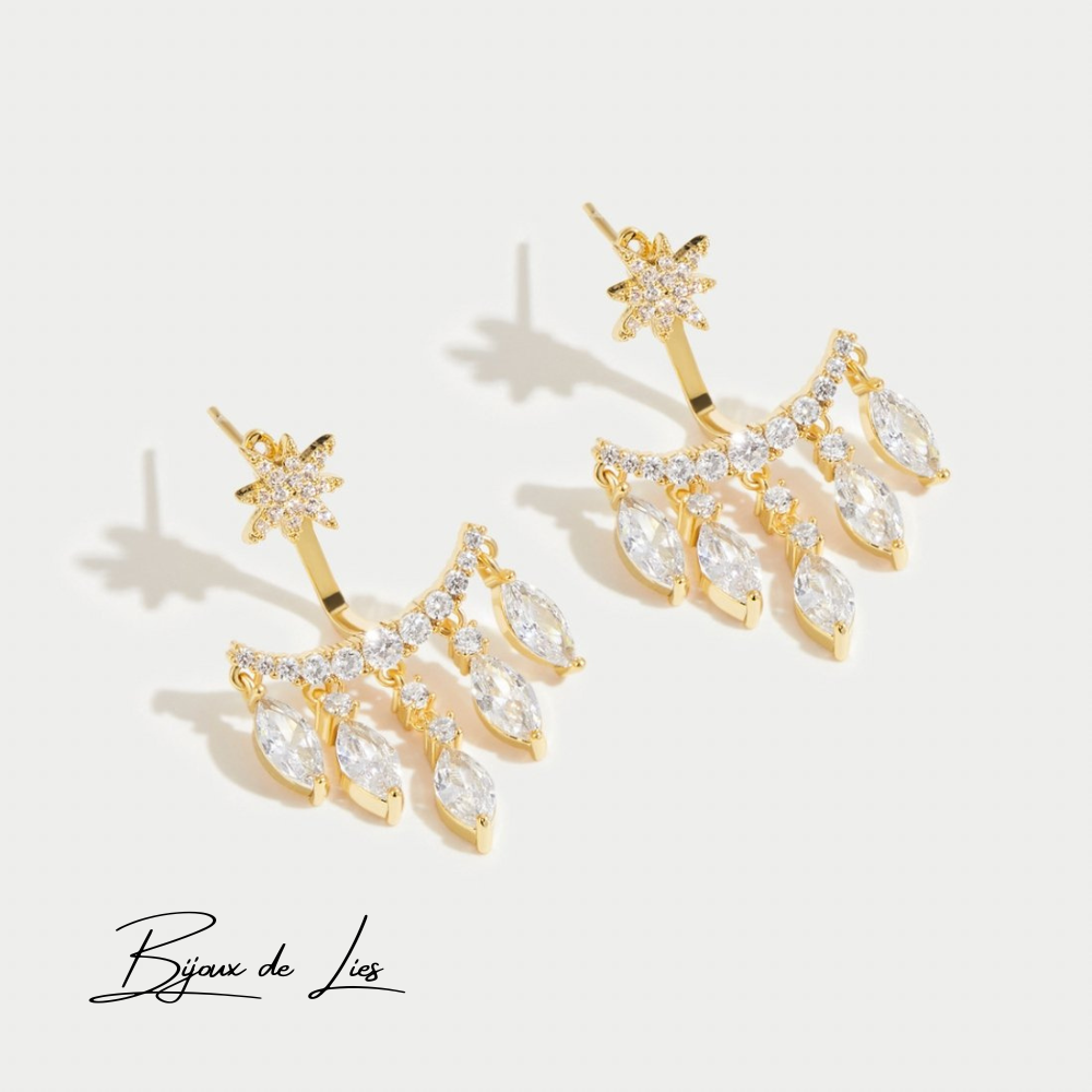 Boucles d'oreilles cascade Sierra en cristal