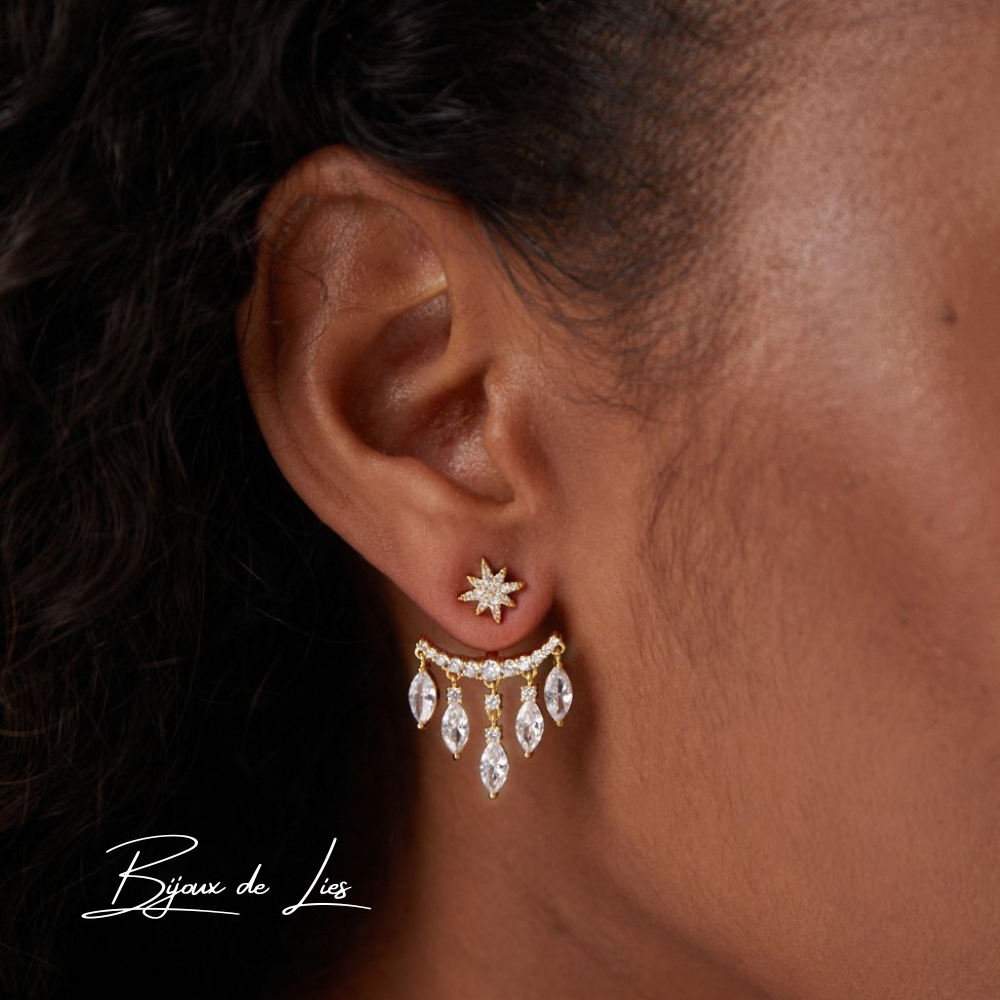 Boucles d'oreilles cascade Sierra en cristal