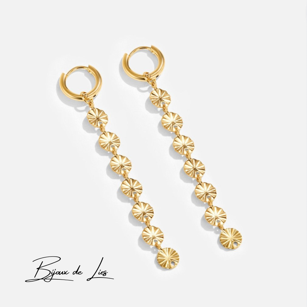 Boucles d'oreilles disque Amari